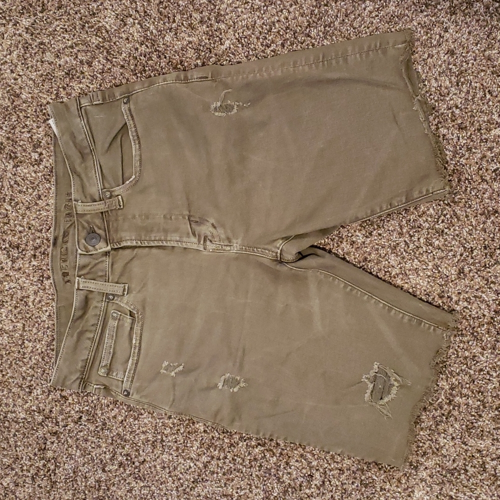 American Eagle Outfitters denim shorts.
